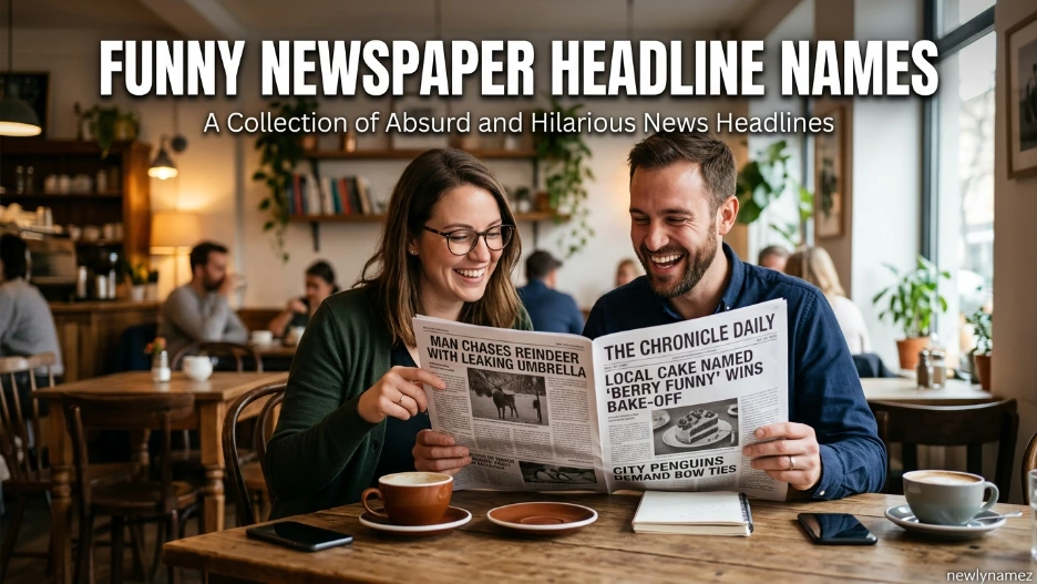 Funny Newspaper Headline Names