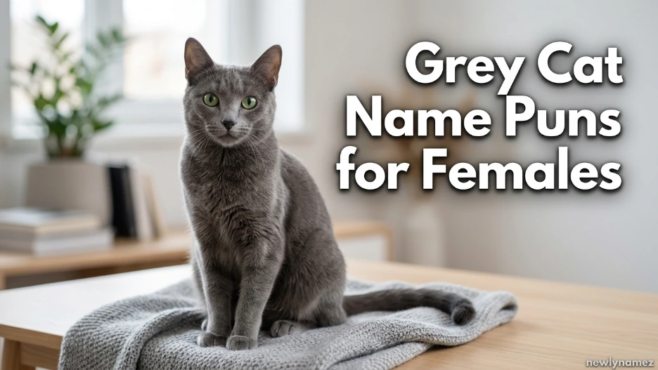 Grey Cat Name Puns for Females