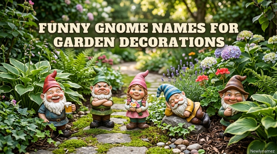 Funny Gnome Names for Garden Decorations