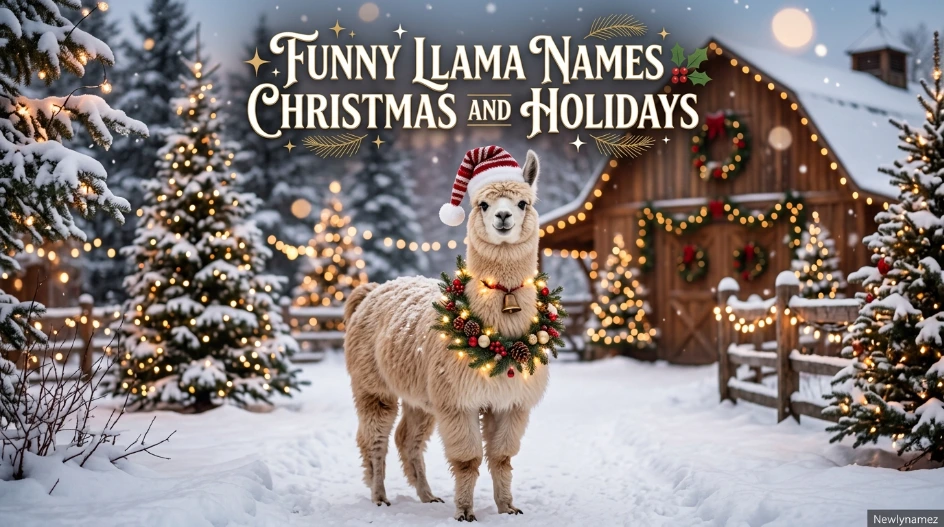 Funny Llama Names for Christmas and Holidays