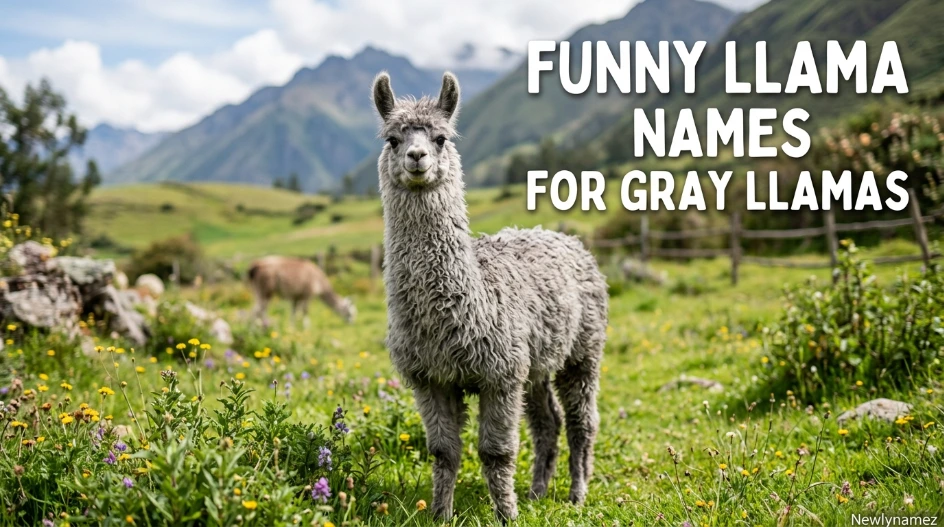 Funny Llama Names for Gray Llamas