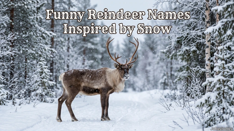 Funny Reindeer Names Inspired by Snow