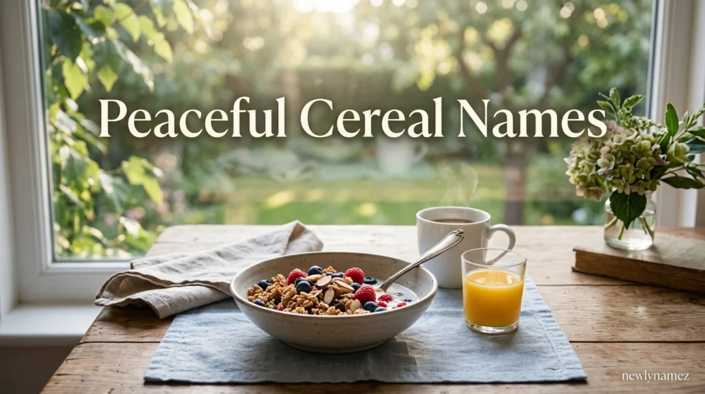 Peaceful Cereal Names