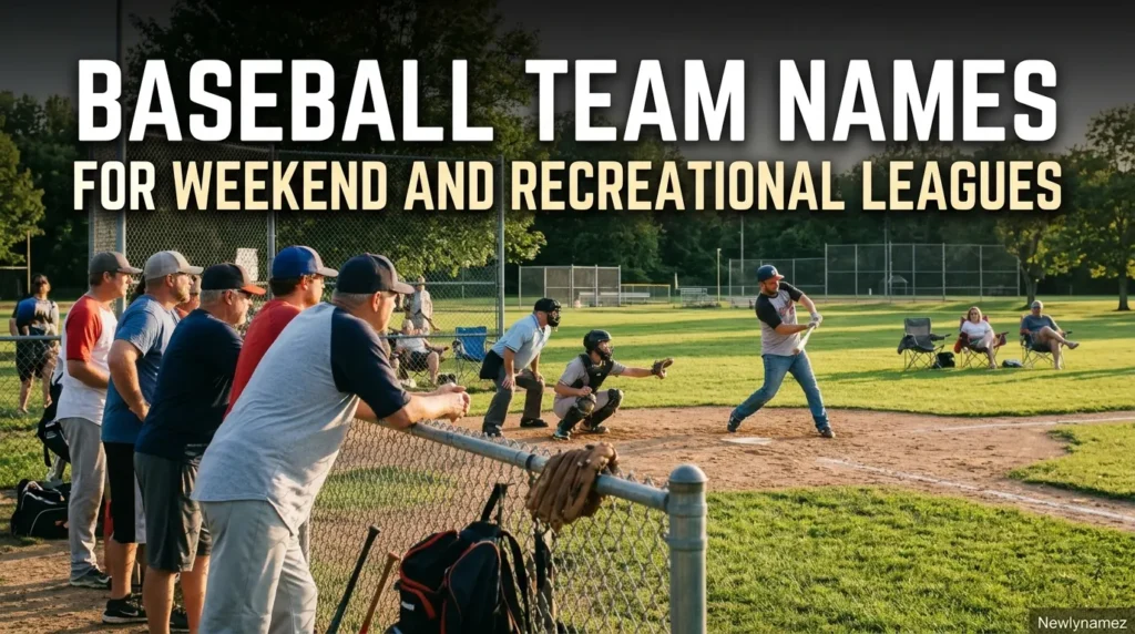 Baseball Team Names for Weekend and Recreational Leagues
