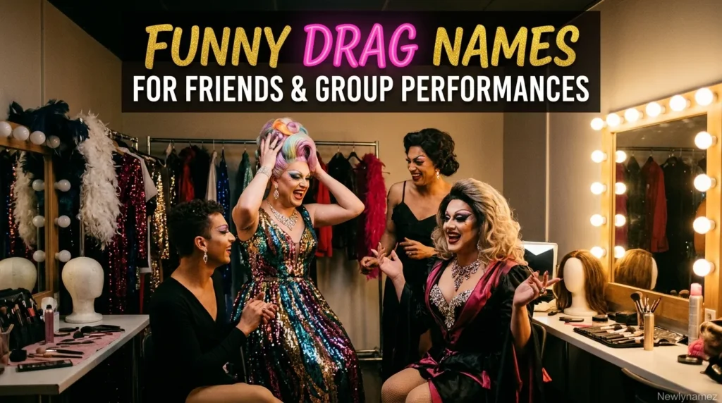 Funny Drag Names for Friends and Group Performances
