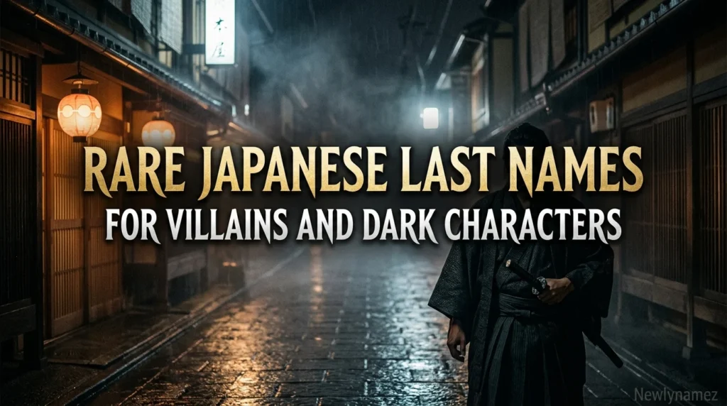 Rare Japanese Last Names for Villains and Dark Characters